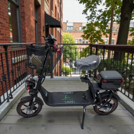 صورة سكوتر أبو سلة المطور 2025 – مع إضاءة وشاشة إلكترونية